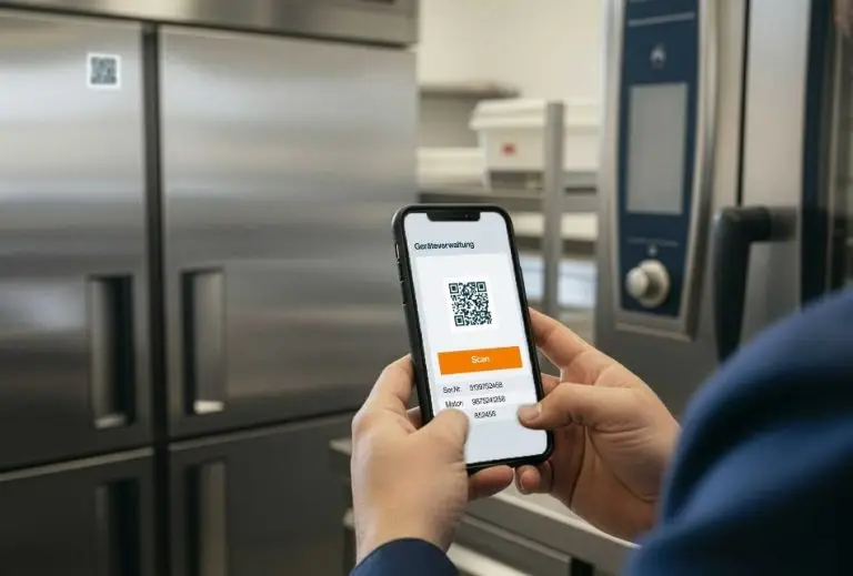 Handy mit QR code