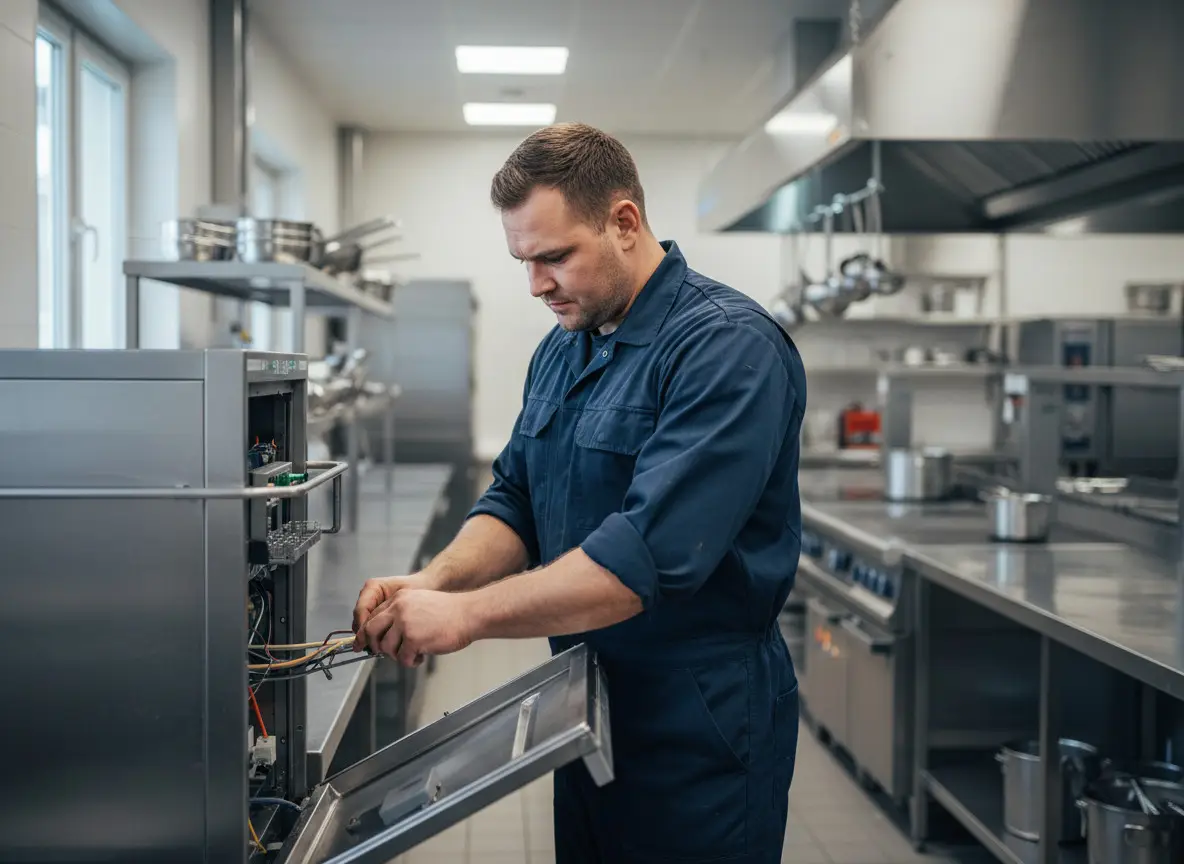 Handwerker im Küchenbereich